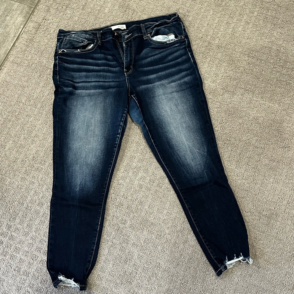 BKE Women's Midnight Blue Skinny Jeans